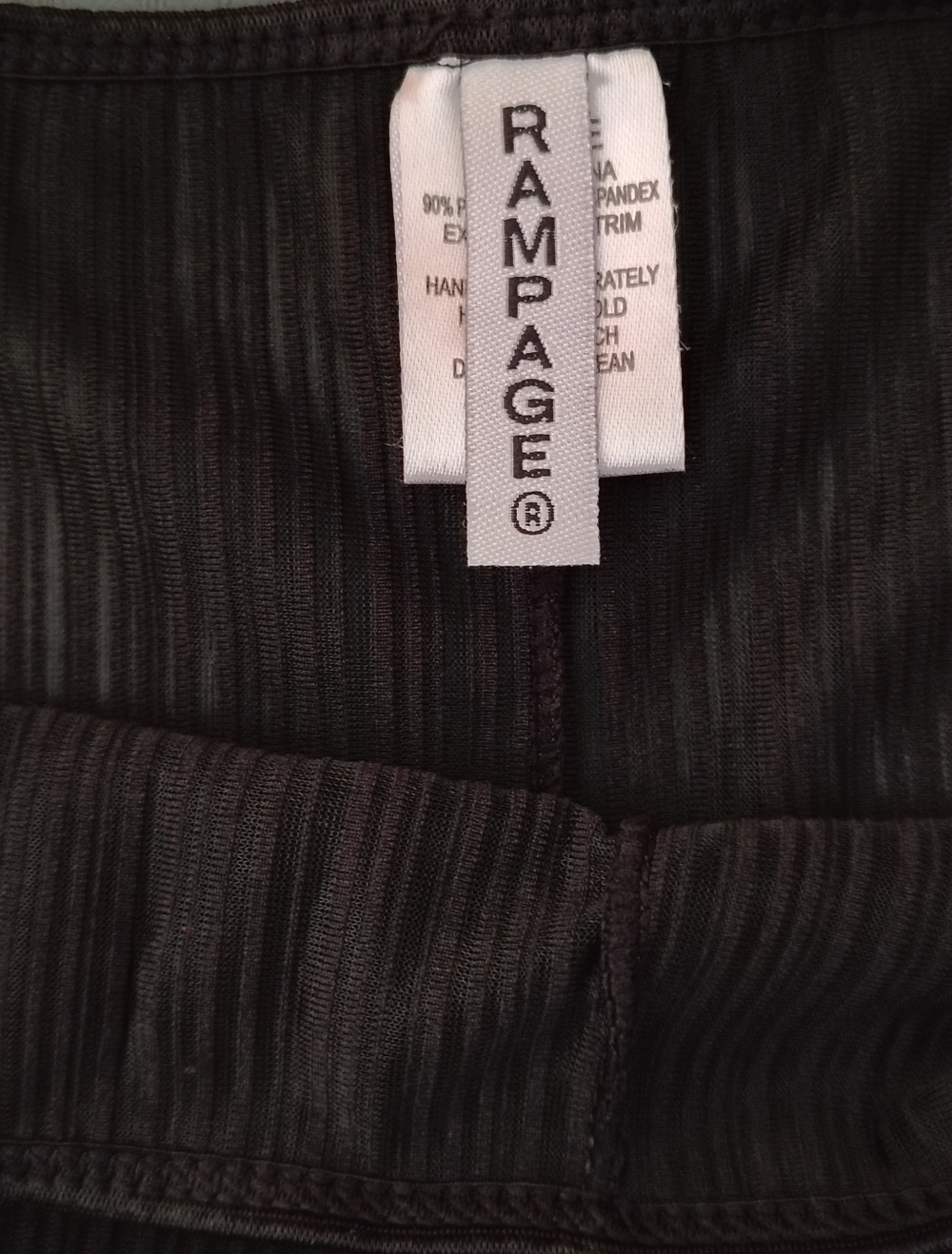 Rampage Black Ribbed Bikini Briefs - Picture 2 of 5